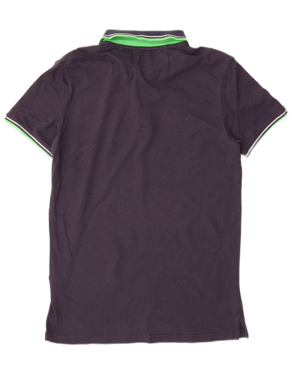 Champion Mens Heritage Fit Polo Shirt Small Navy Blue Cotton