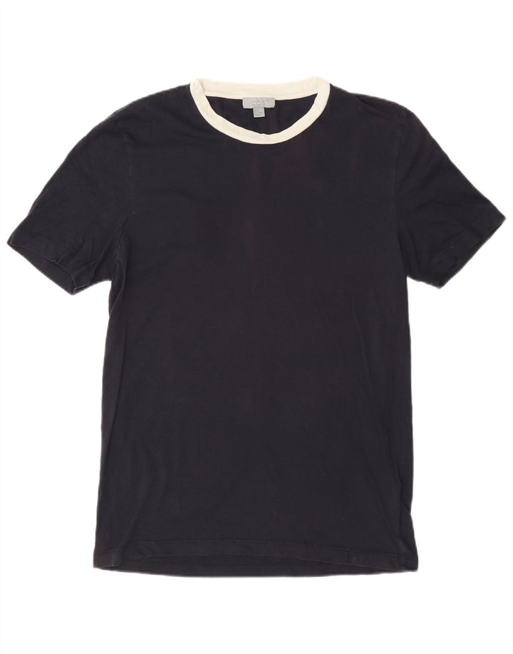 Cos Męski T-shirt Top Średni Granatowy Bawełniany