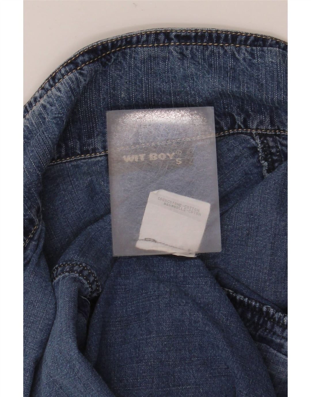 Damska sukienka dżinsowa bez rękawów Wit Boy UK 10, mała, niebieska bawełna