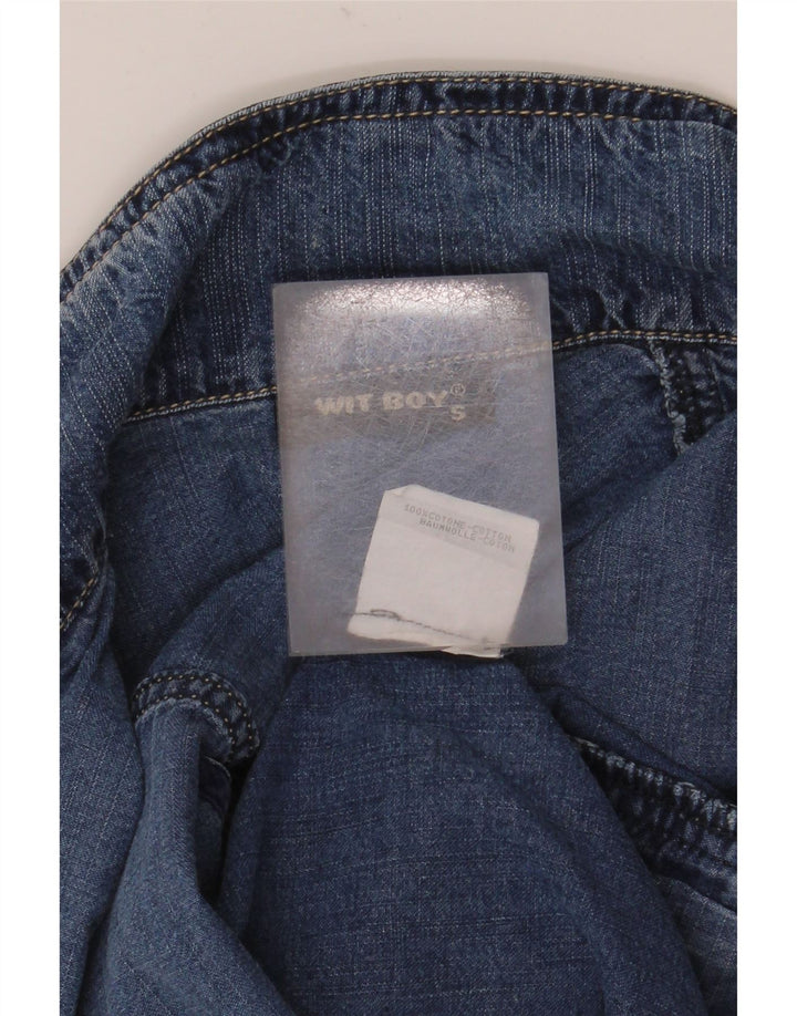 Damska sukienka dżinsowa bez rękawów Wit Boy UK 10, mała, niebieska bawełna