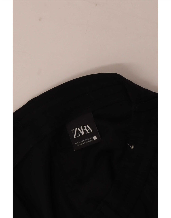 Damskie proste spodnie chino Zara, średnie W31 L28, czarne