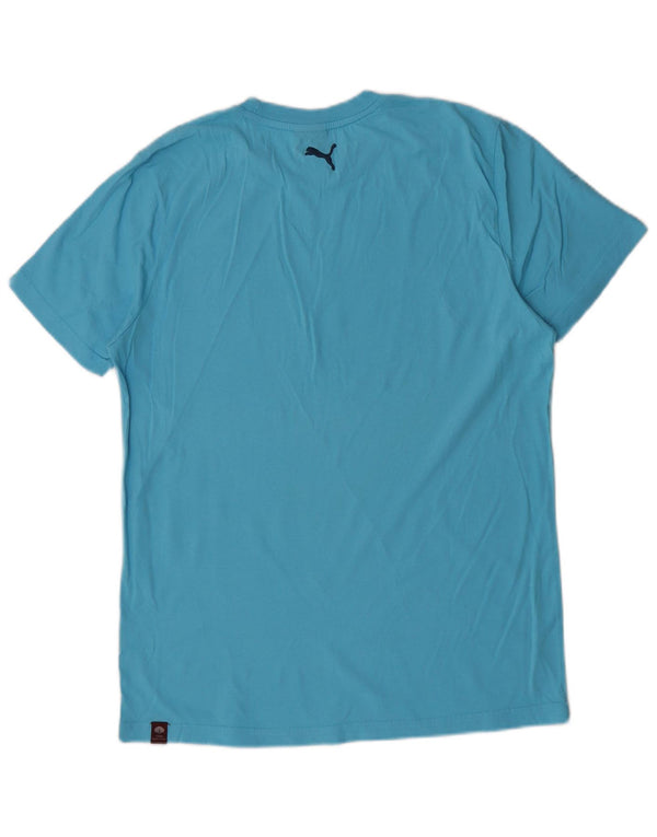 Męski T-shirt z grafiką Puma, duży, niebieski