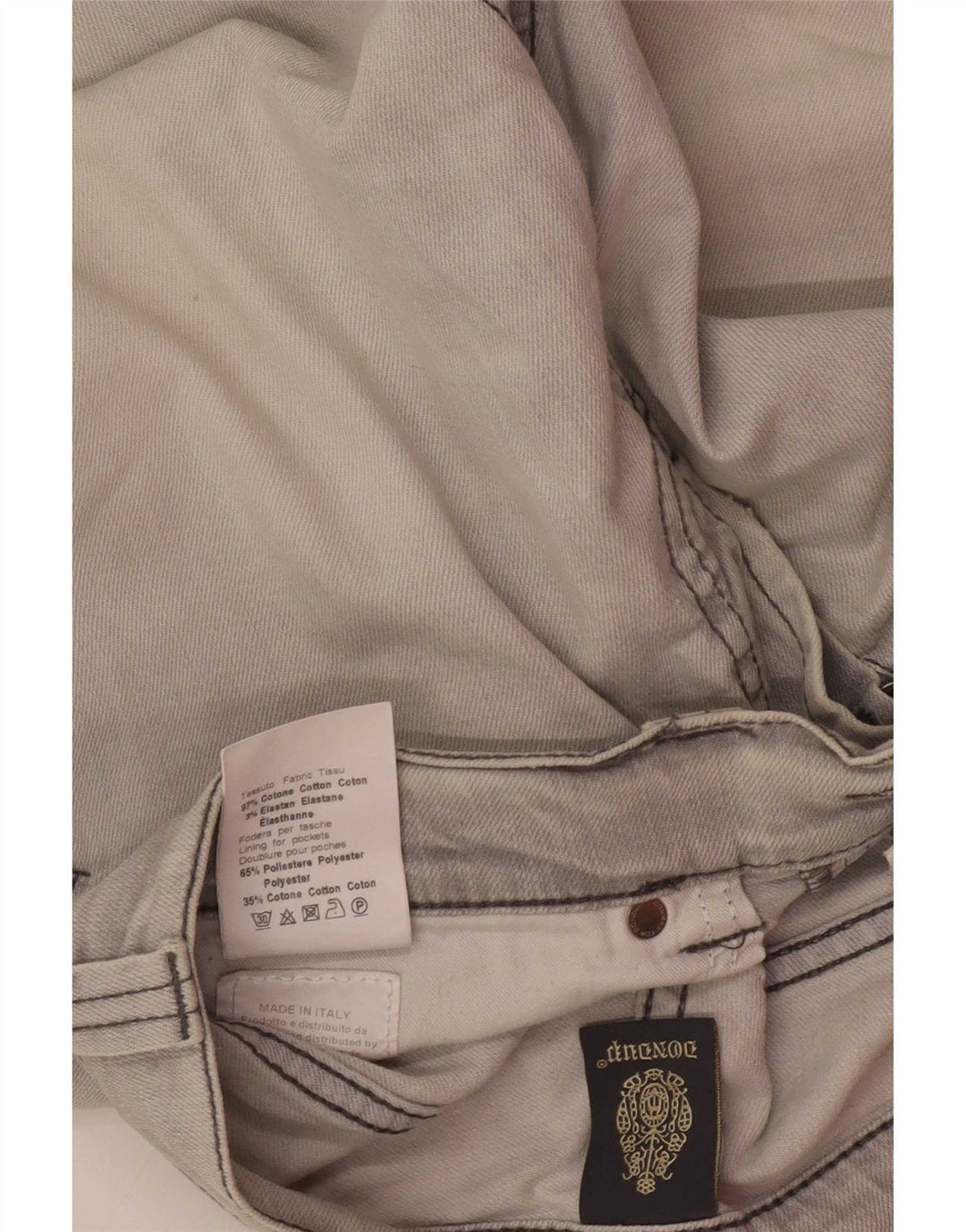 Męskie jeansy slim fit Dunlop W32 L29 Szara bawełna