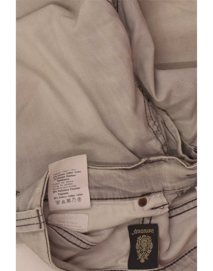 Męskie jeansy slim fit Dunlop W32 L29 Szara bawełna