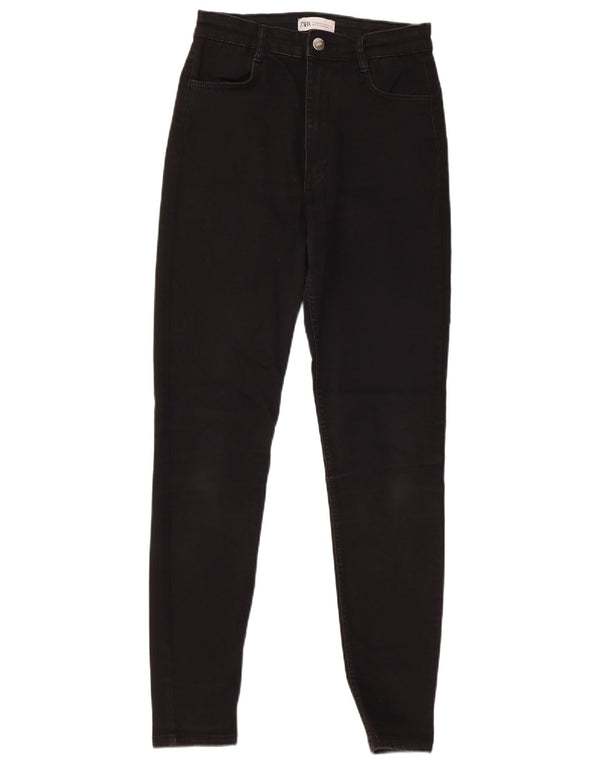 ZARA Womens Skinny Jeans EU 38 Small W28 L28 Black Cotton