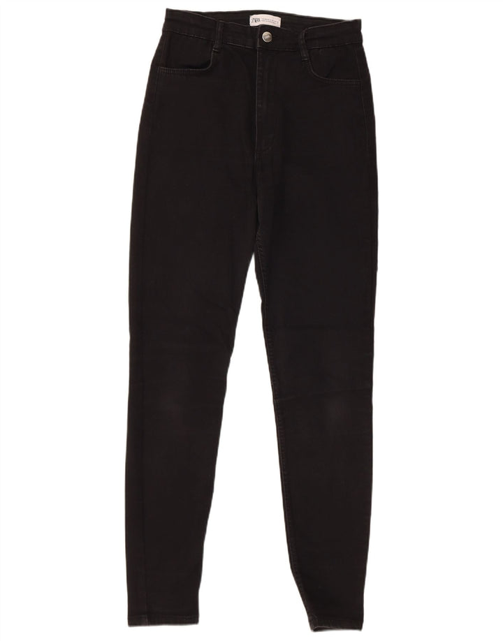 Damskie jeansy skinny ZARA EU 38 Small W28 L28 Czarna bawełna