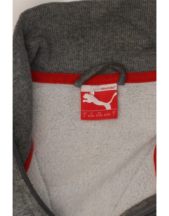 PUMA Mens Tracksuit Top Jacket Large Grey Cotton Vintage Puma and Second-Hand Puma from Messina Hembry 