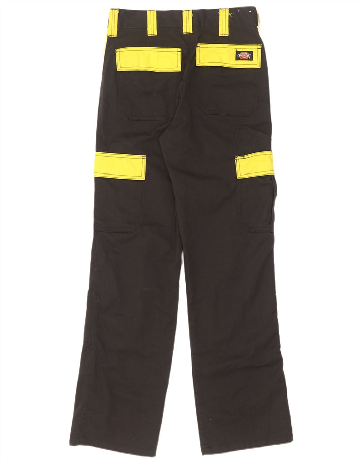 Męskie proste spodnie cargo Dickies W26 L31 Czarny poliester z blokami kolorów