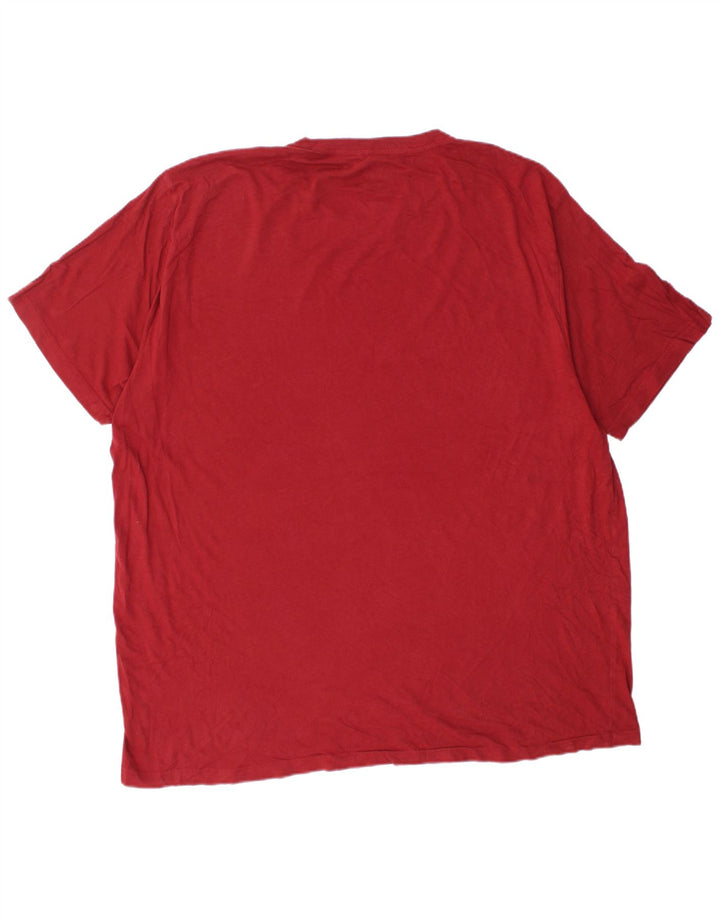Męska koszulka z grafiką HURLEY Top 2XL, czerwona, bawełniana