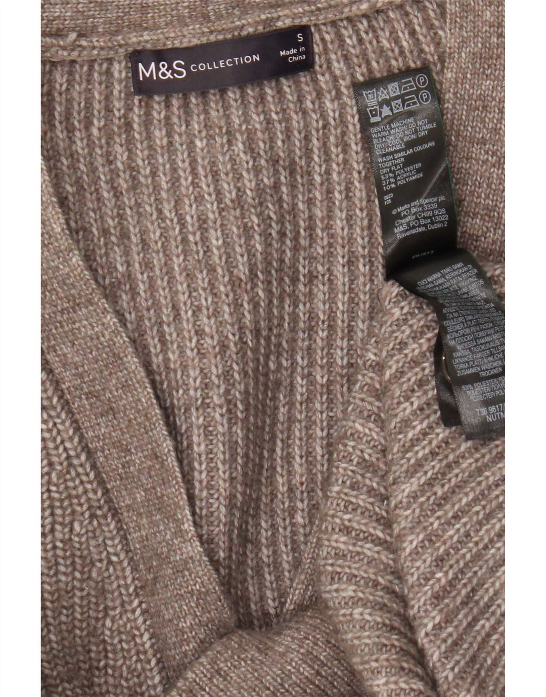 Marks & Spencer Damski sweter oversize UK 10 Small Brown