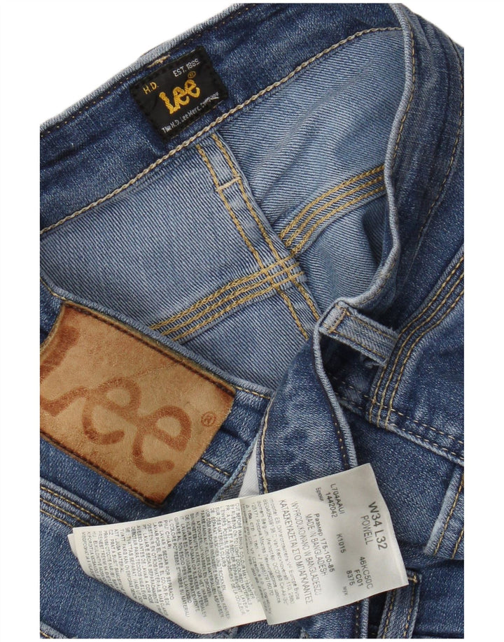 Męskie jeansy Lee Powell Slim W34 L32 Niebieskie bawełniane