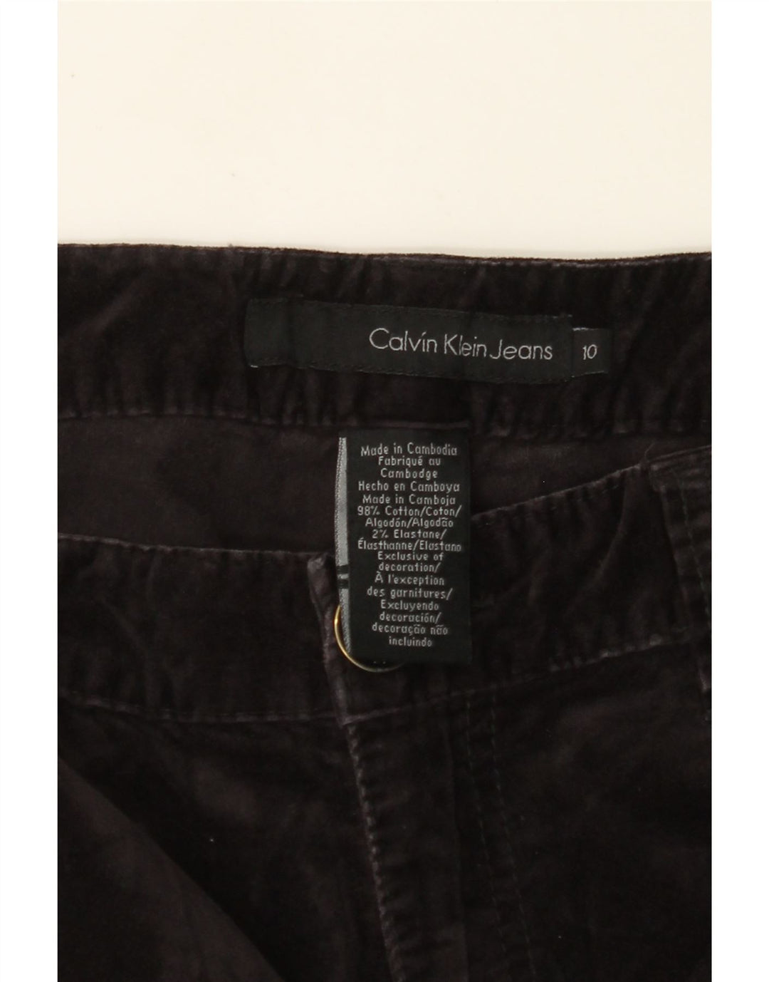 Damskie spodnie casual Calvin Klein US 10 Medium W30 L29 Czarna bawełna