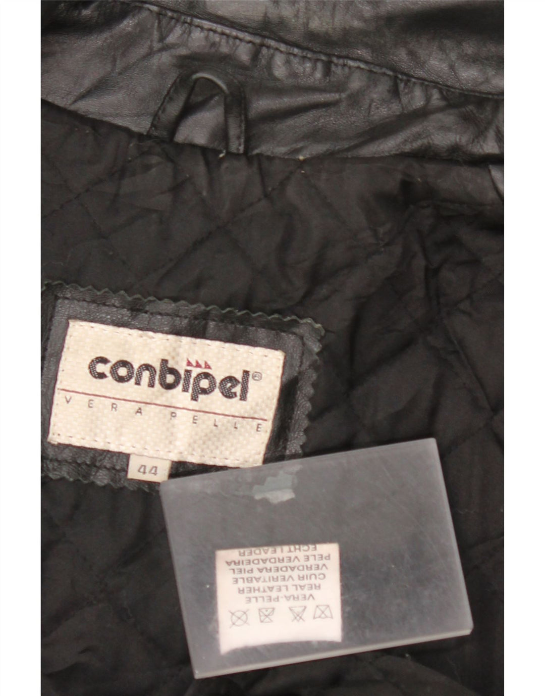 CONBIPEL Męska kurtka skórzana IT 44 XS Czarna skóra