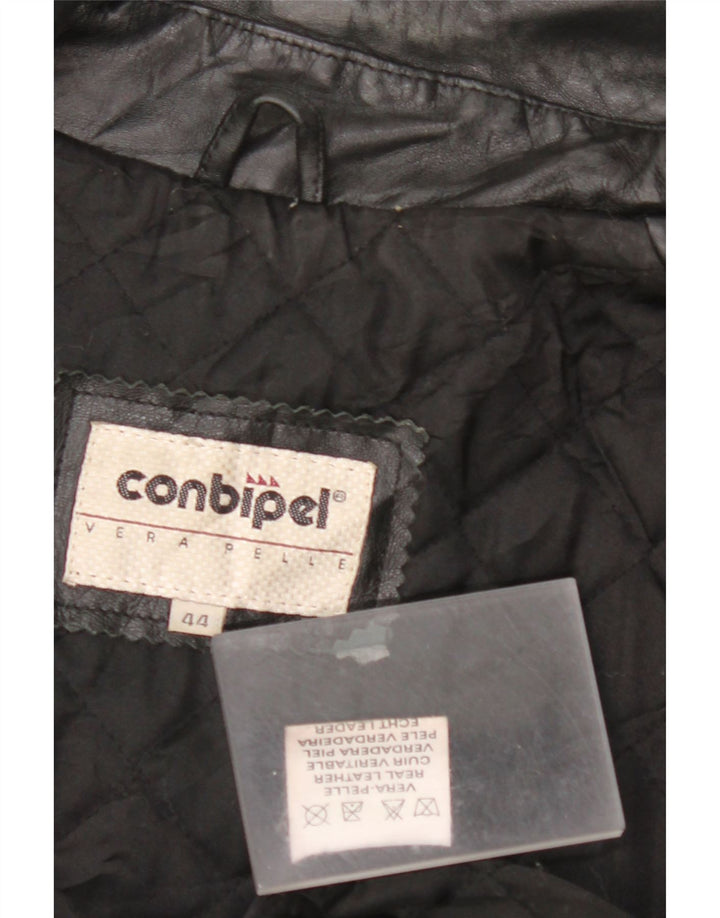 CONBIPEL Męska kurtka skórzana IT 44 XS Czarna skóra