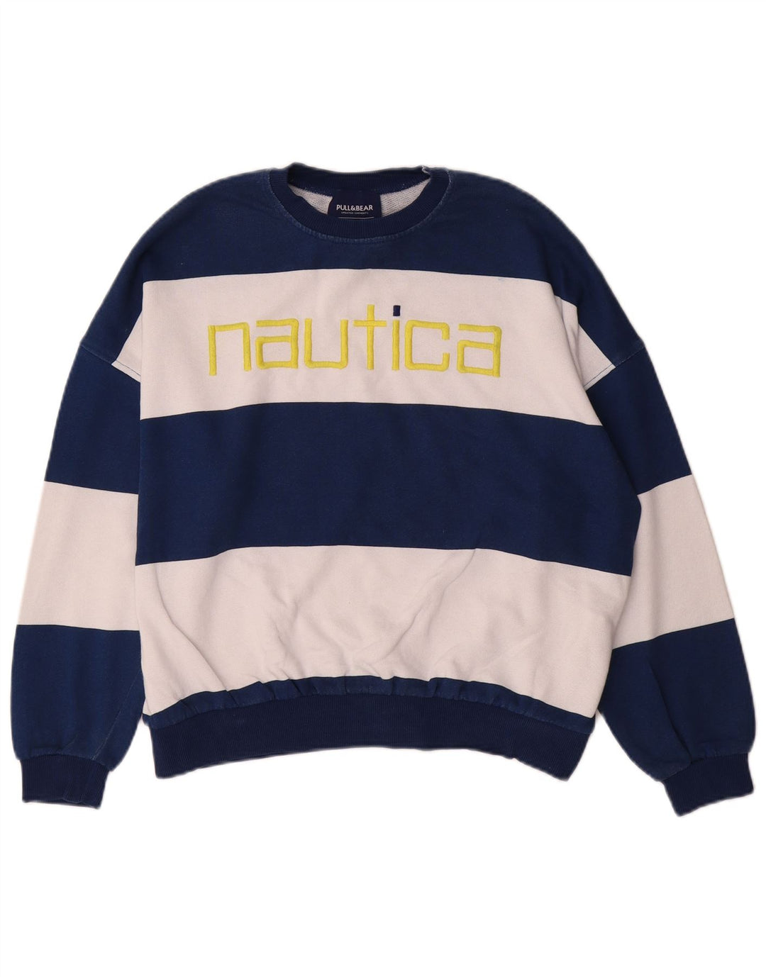 Damski sweter oversize NAUTICA UK 10 w małe granatowe paski