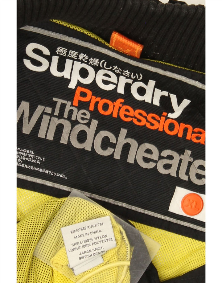 SUPERDRY damska kurtka wiatrówka The Windcheater UK 18 XL z czarnego nylonu