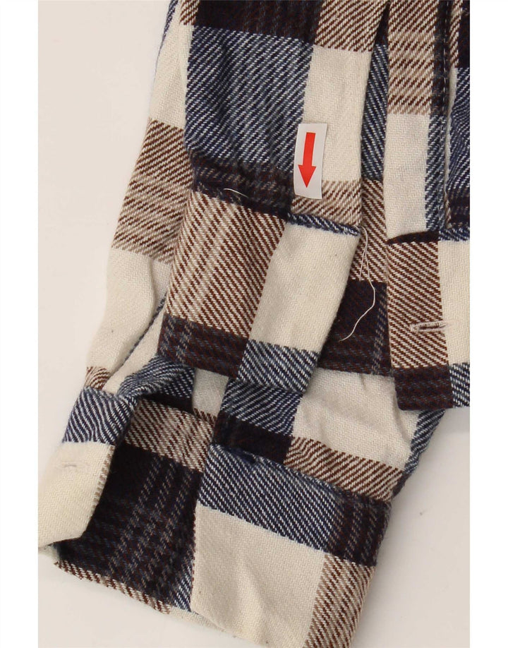 Vintage męska koszula flanelowa w średnią wielobarwną kratkę