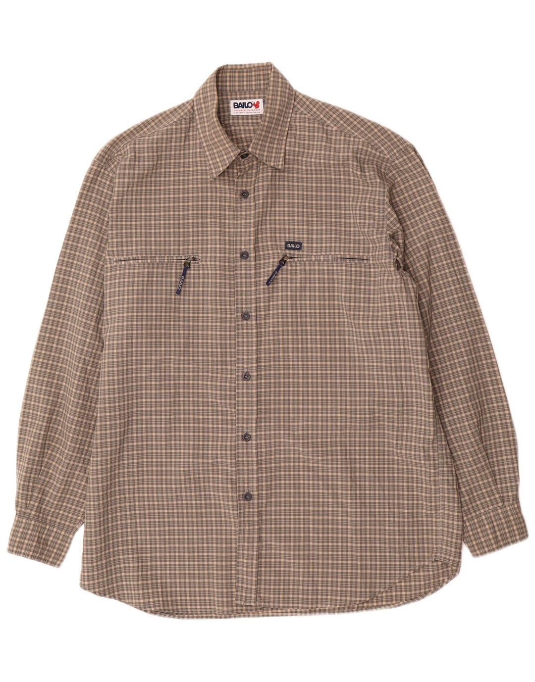 Koszula męska Bailo, rozmiar 41, duża, szara, poliamidowa krata