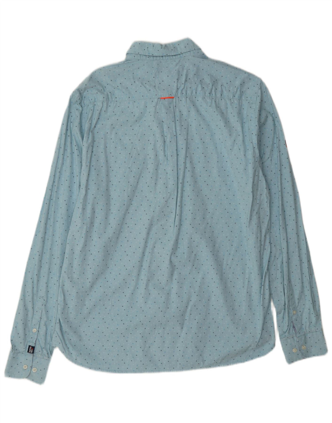 Koszula męska Superdry XL, niebieska, z geometrycznej bawełny