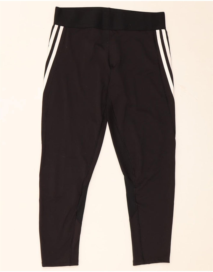 Damskie legginsy Adidas Aeroready UK 12/14, średni czarny poliester