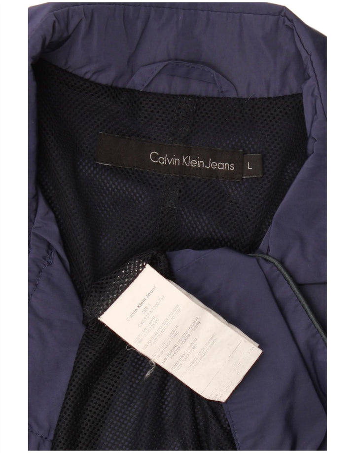Trencz damski Calvin Klein Jeans UK 14, duży, granatowy, poliester