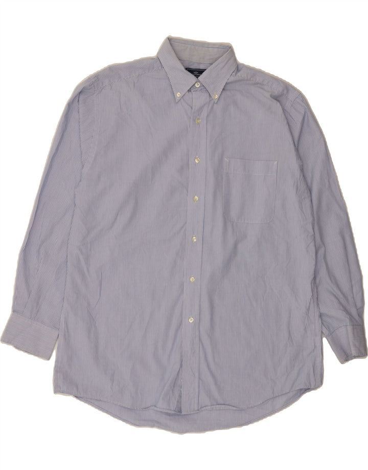 DOCKERS Mens Shirt Size 15 1/2 Medium Blue Pinstripe Cotton Vintage Dockers and Second-Hand Dockers from Messina Hembry 