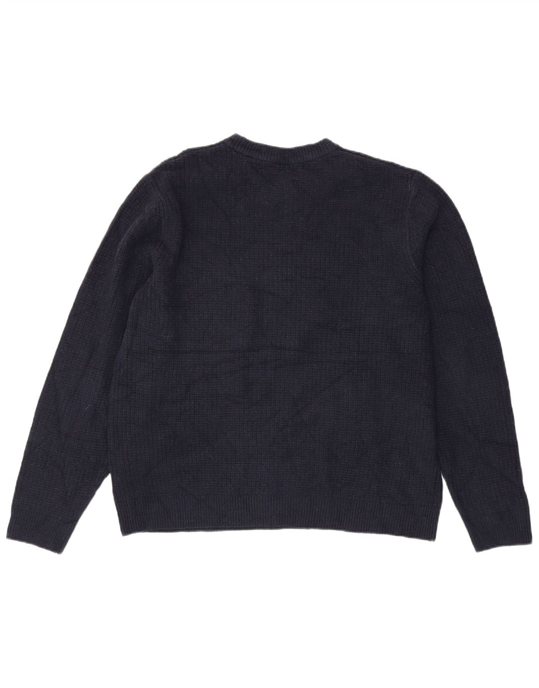 Marks & Spencer Męski sweter z okrągłym dekoltem, duży, granatowy, akrylowy
