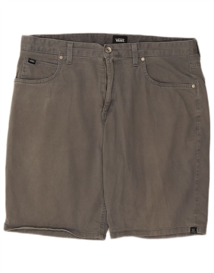 Męskie spodenki codzienne Vans W34, duże, szare, bawełniane