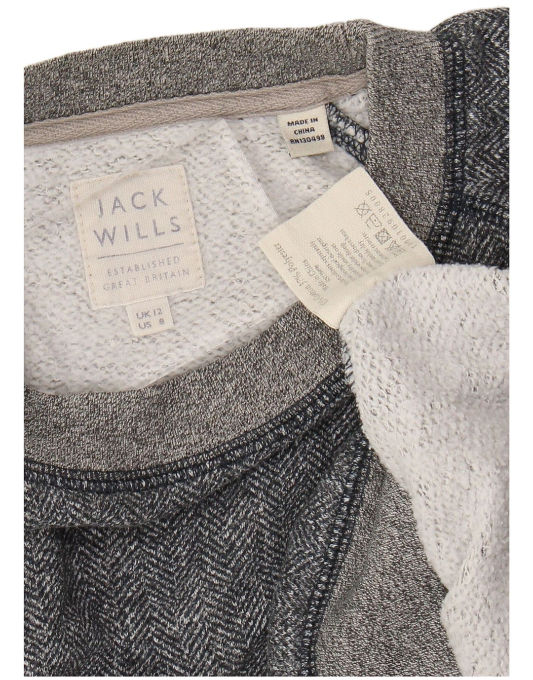 Damski sweter JACK WILLS Crop UK 12, średni granatowy, nakrapiany