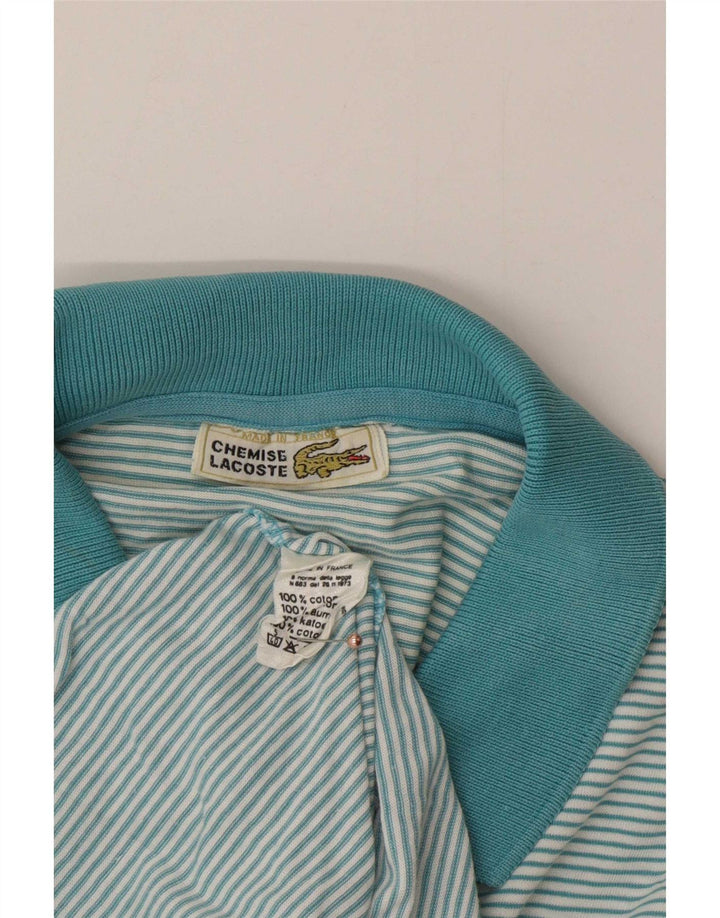 Męska koszulka polo Lacoste, bawełniana w średnie niebieskie paski
