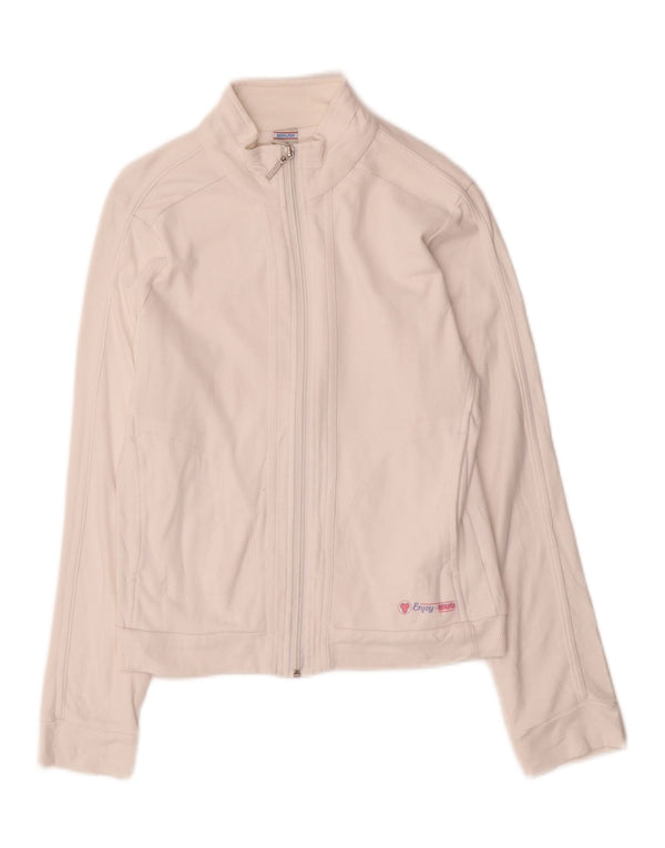 Damska kurtka dresowa Brugi UK 10, mała, biała, bawełniana