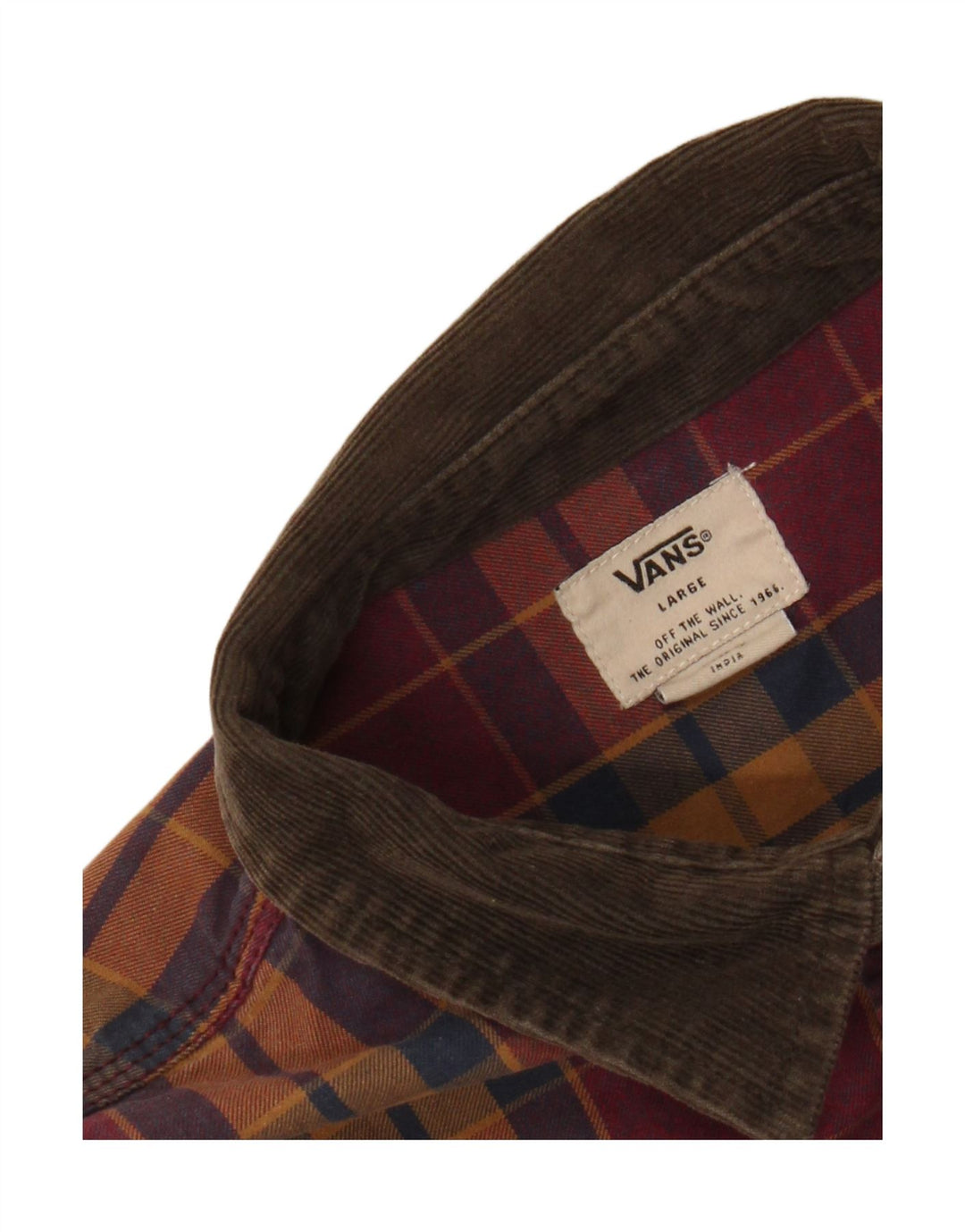 Koszula męska Vans w dużą bordową kratkę