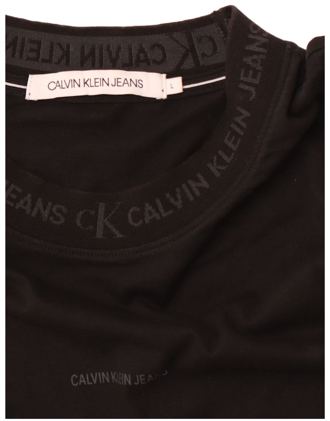 Męski T-shirt z grafiką CALVIN KLEIN JEANS, duży, czarny
