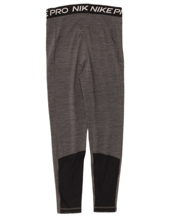 Damskie legginsy Nike Dri Fit Graphic UK 10, małe, szare, nakrapiane, poliestrowe