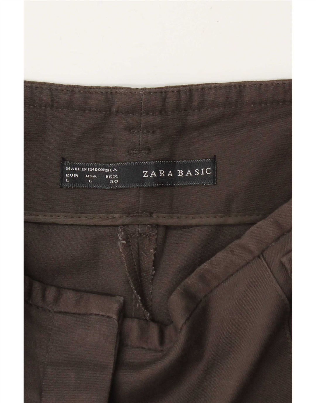 Spodnie damskie Zara Pegged Chino, duże W34 L27, brązowe