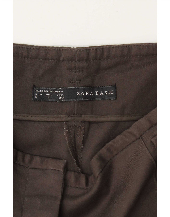 Spodnie damskie Zara Pegged Chino, duże W34 L27, brązowe