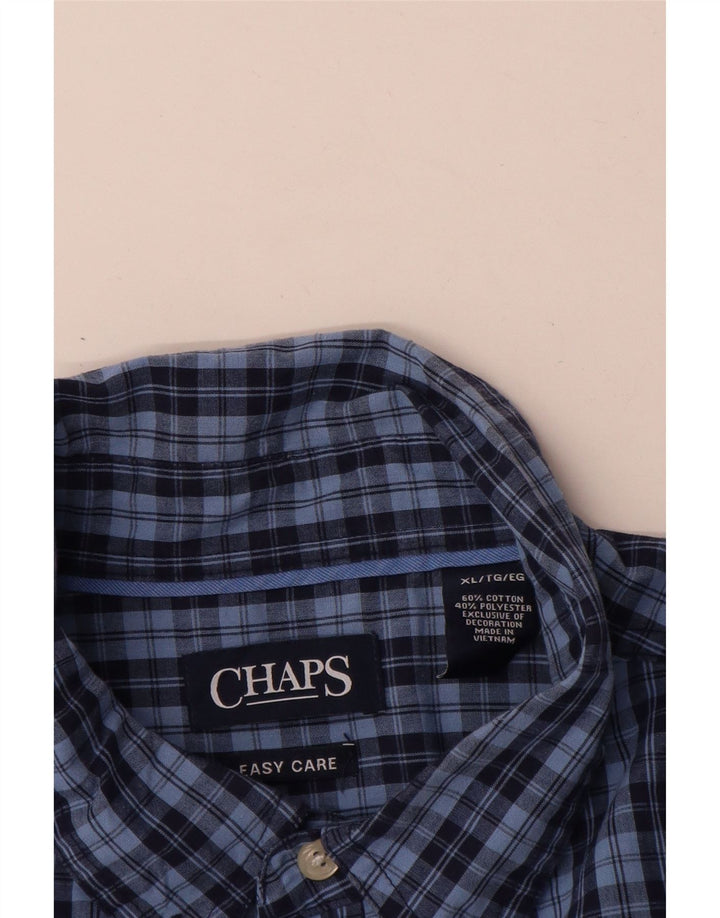 Koszula męska Chaps Easy Care XL w niebieską kratkę, bawełniana