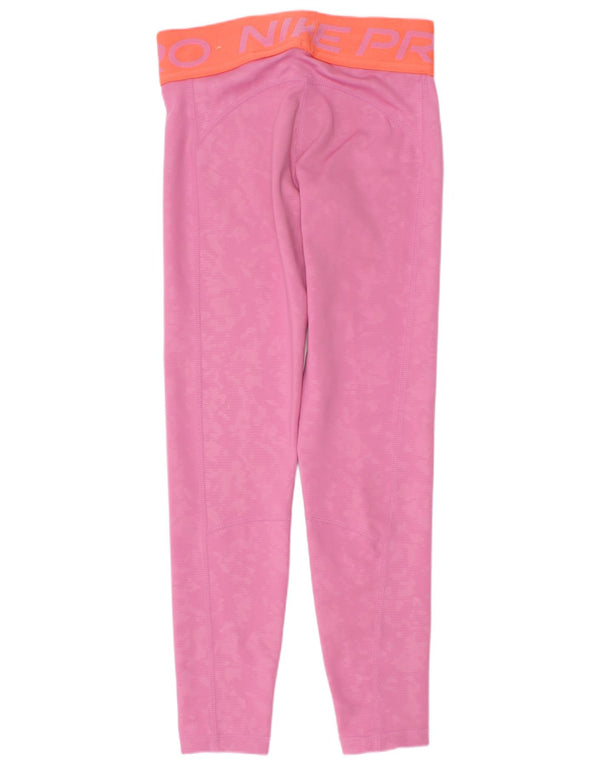 Dziewczęce legginsy Nike Dri Fit z grafiką 5-6 lat XS, różowy kamuflaż, poliester