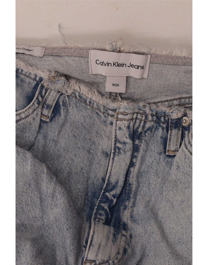 Damskie luźne jeansy Calvin Klein W26 L30 Niebieskie