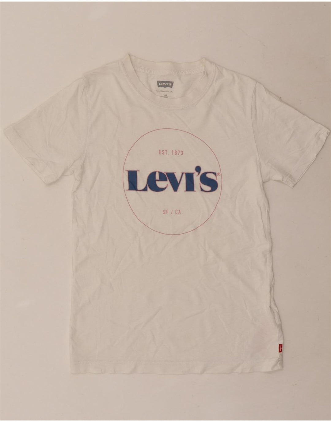 Chłopięcy T-shirt z grafiką Levi's, 13-14 lat, biała bawełna