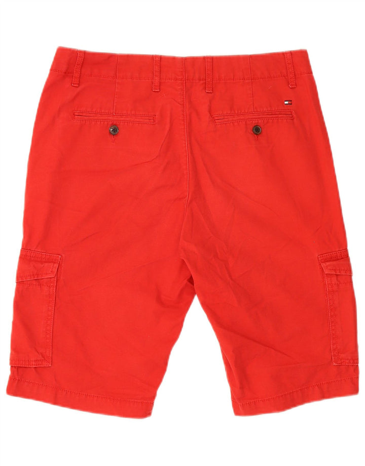 Męskie spodenki cargo Tommy Hilfiger W31 Średnio czerwone, bawełniane