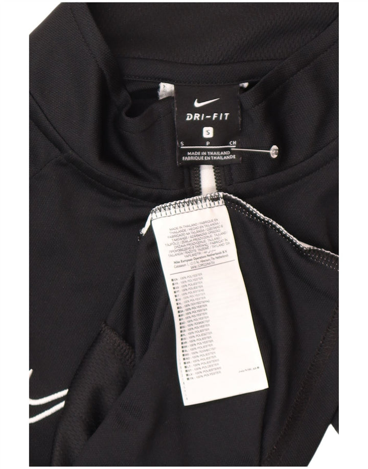 Męska kurtka dresowa Nike Dri Fit, mała, czarna, poliestrowa z blokami kolorów
