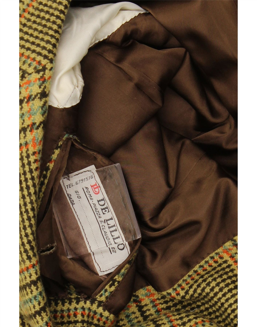 Męska marynarka zapinana na 3 guziki VINTAGE UK 38 Średnia zielona pepitka