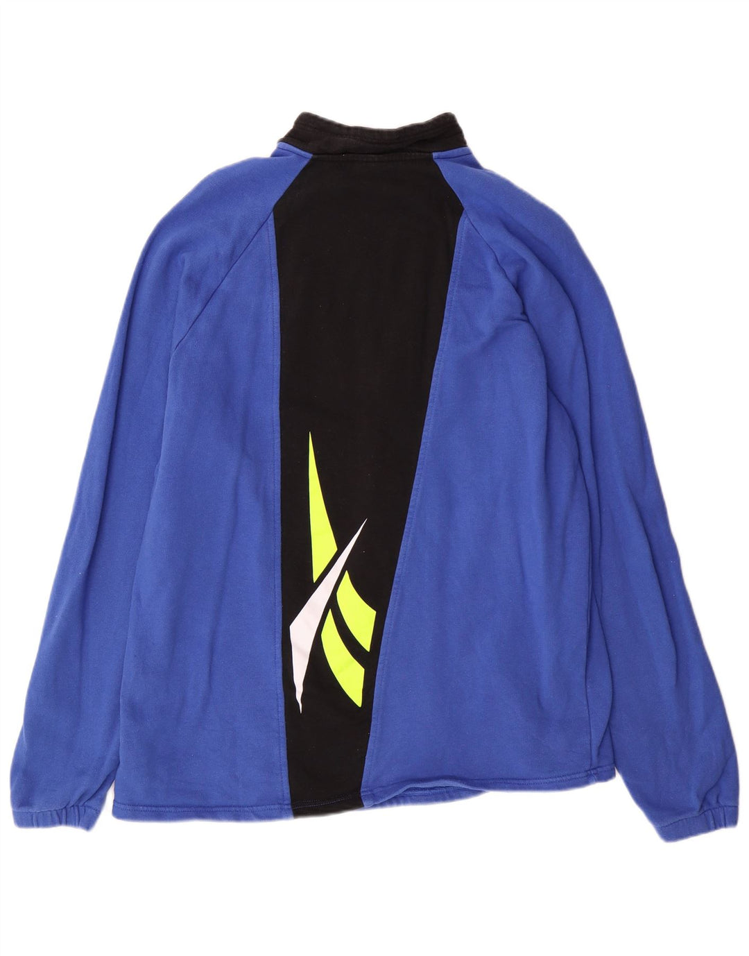 Męska bluza Reebok z grafiką i zamkiem 1/4, bawełniana, w kolorze średniego błękitu