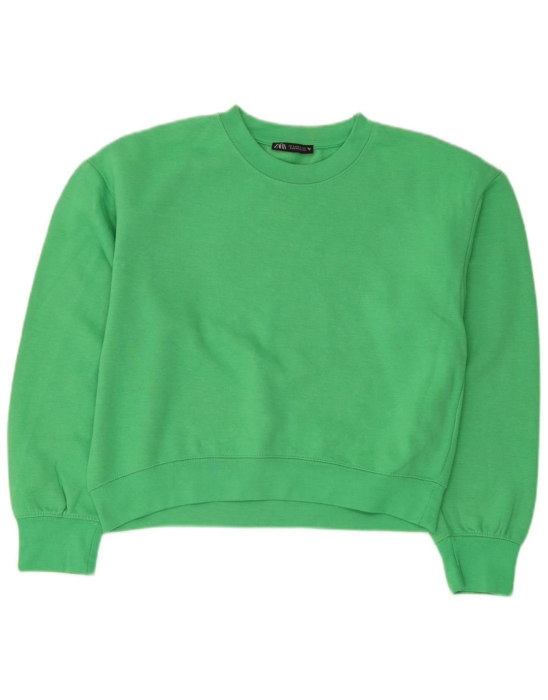 Damski sweter oversize Zara UK 10, mały, zielony, poliester