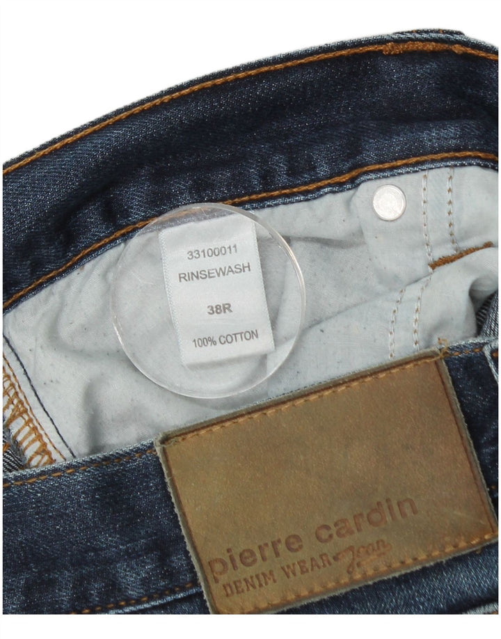 Męskie proste dżinsy Pierre Cardin W38 L30 Niebieskie bawełniane