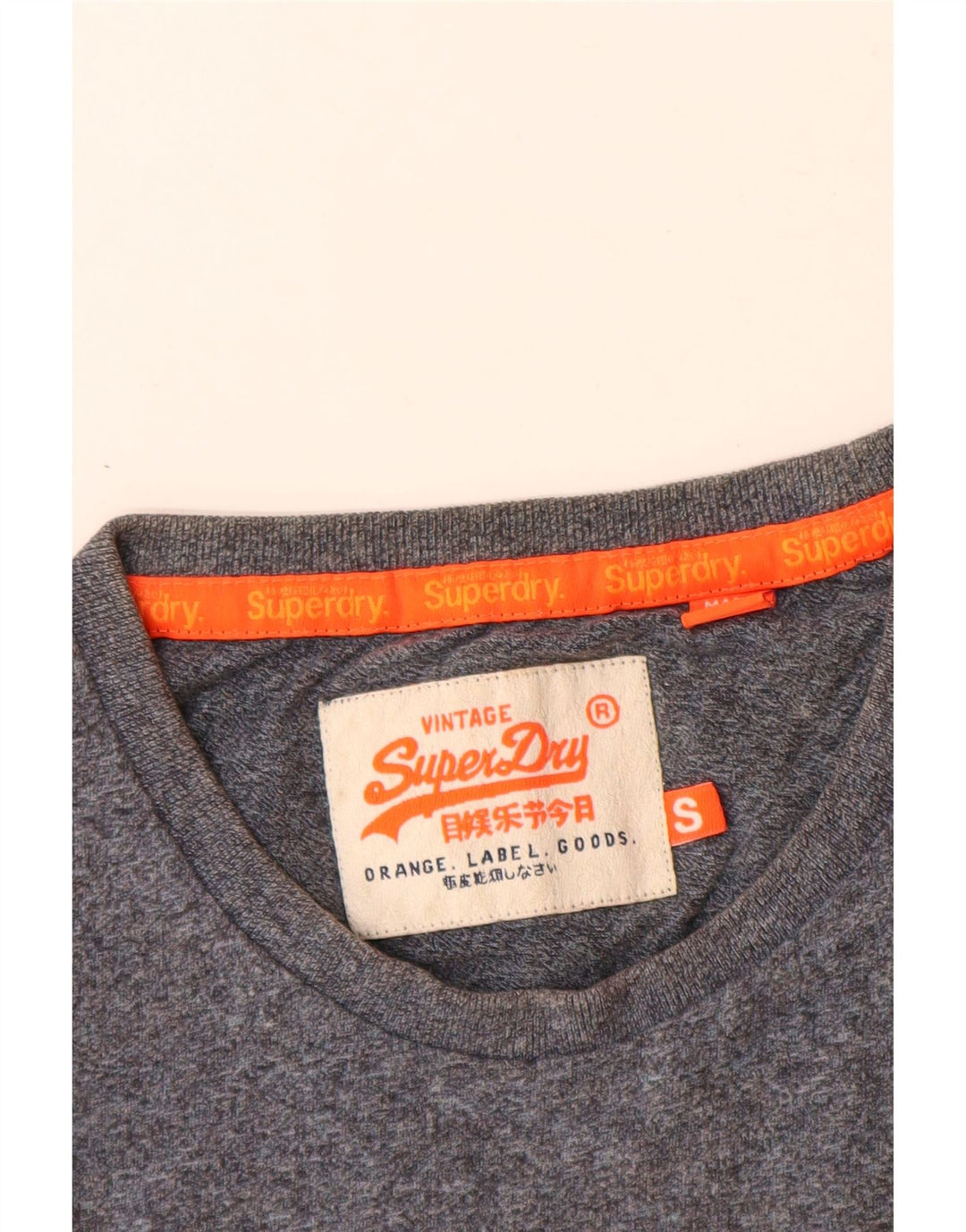 Męski T-shirt Superdry z dżerseju, mały, granatowy, z bawełny w cętki