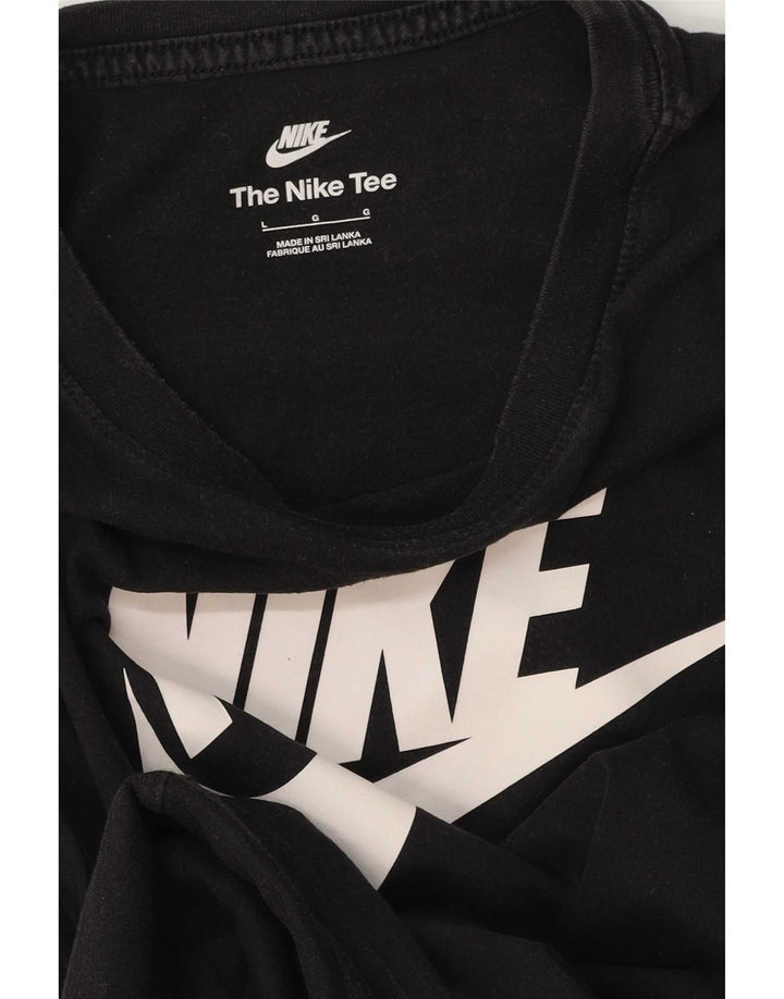 Męski T-shirt z grafiką Nike, duży, czarny