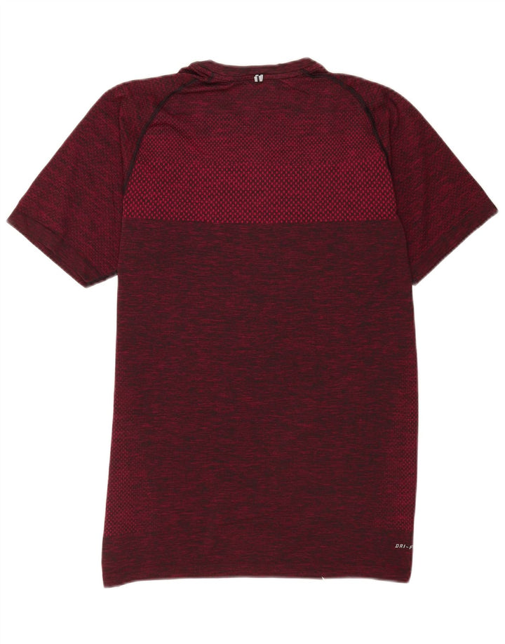 T-shirt męski Nike Dri Fit, średni, bordowy, nakrapiany