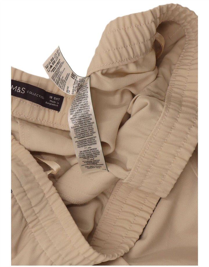 Damskie spodnie dresowe Marks & Spencer, UK 18 XL, poliester w kolorze złamanej bieli